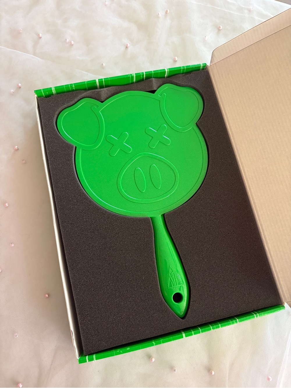 Green Pig-Shaped Hand Mirror - Jeffree Star x Shane Dawson Collab